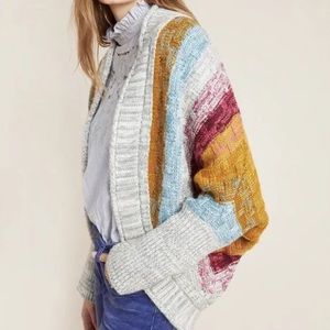 Anthropologie Cerie rainbow cocoon cardigan